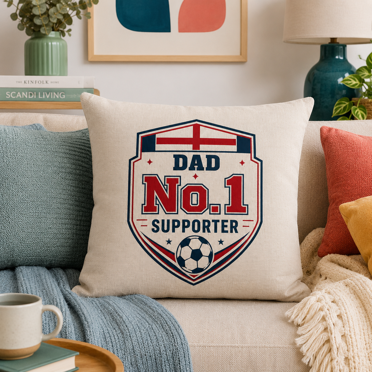 No.1 England Supporter Personalised Cushion