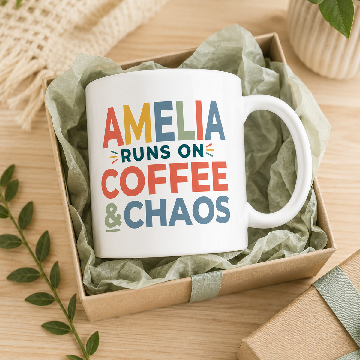 Personalised Coffee & Chaos Mug