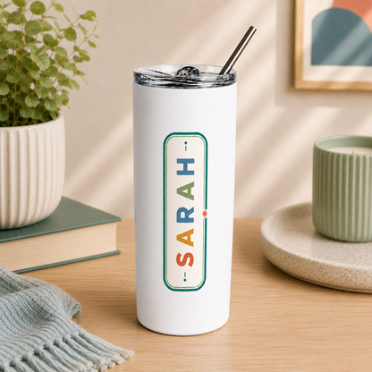 Personalised Retro Name  Tumbler
