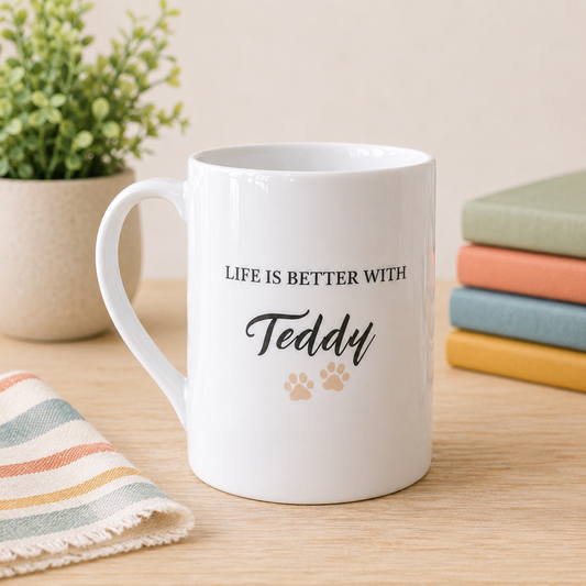 Life Is Better With Personalised Pet Mug