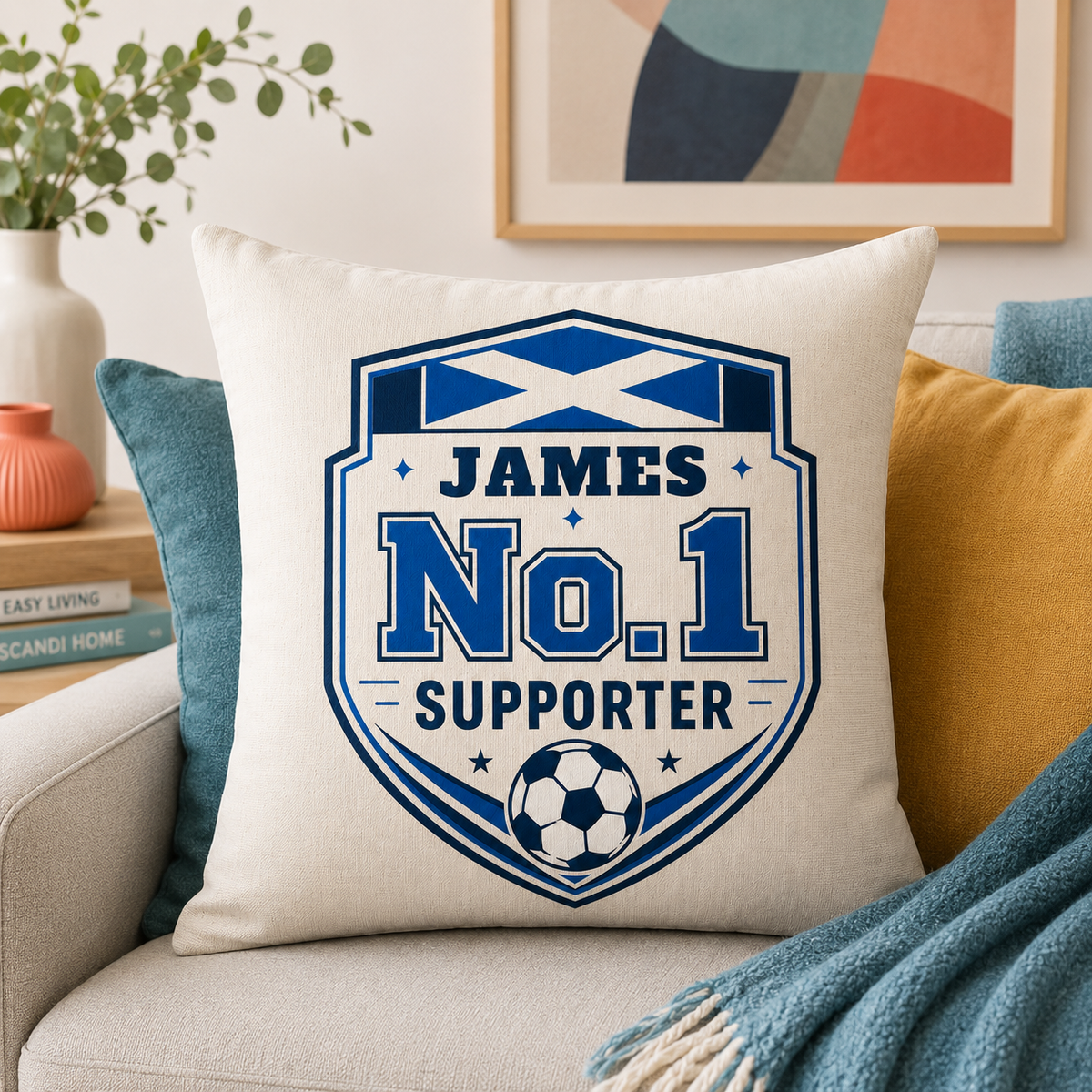 No.1 Scotland Supporter Personalised Cushion