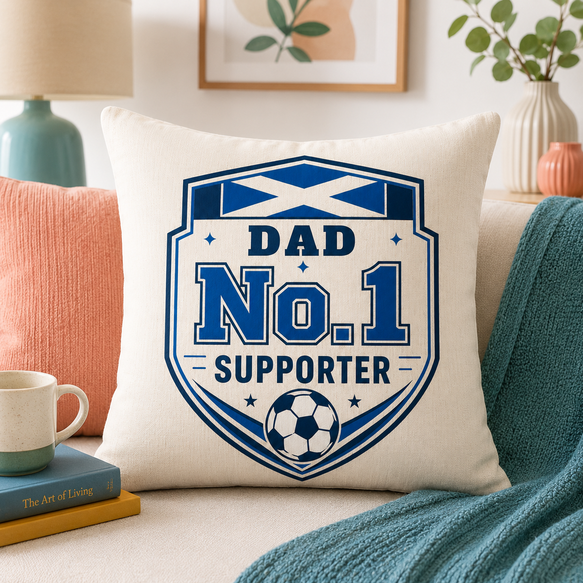 No.1 Scotland Supporter Personalised Cushion