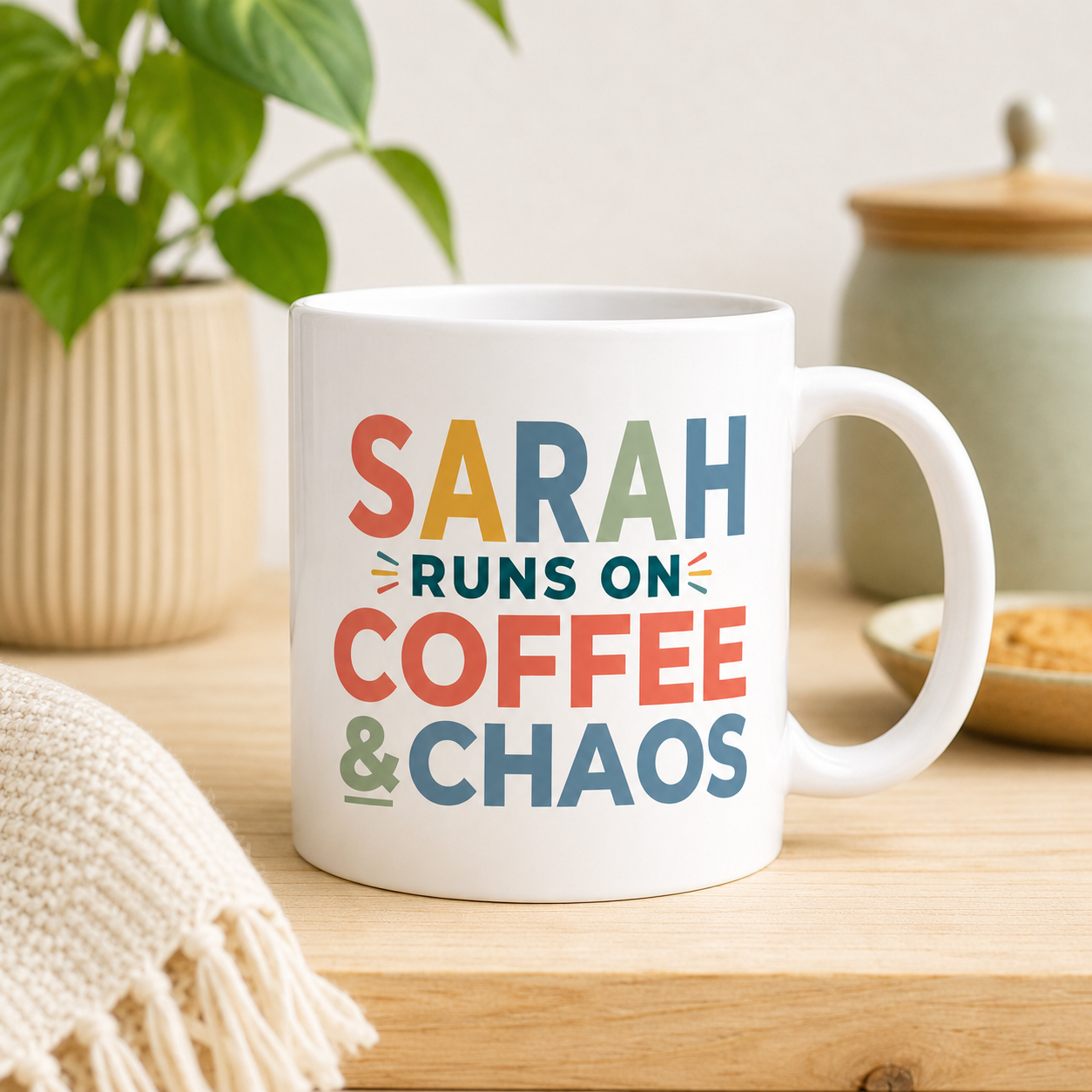 Personalised Coffee & Chaos Mug