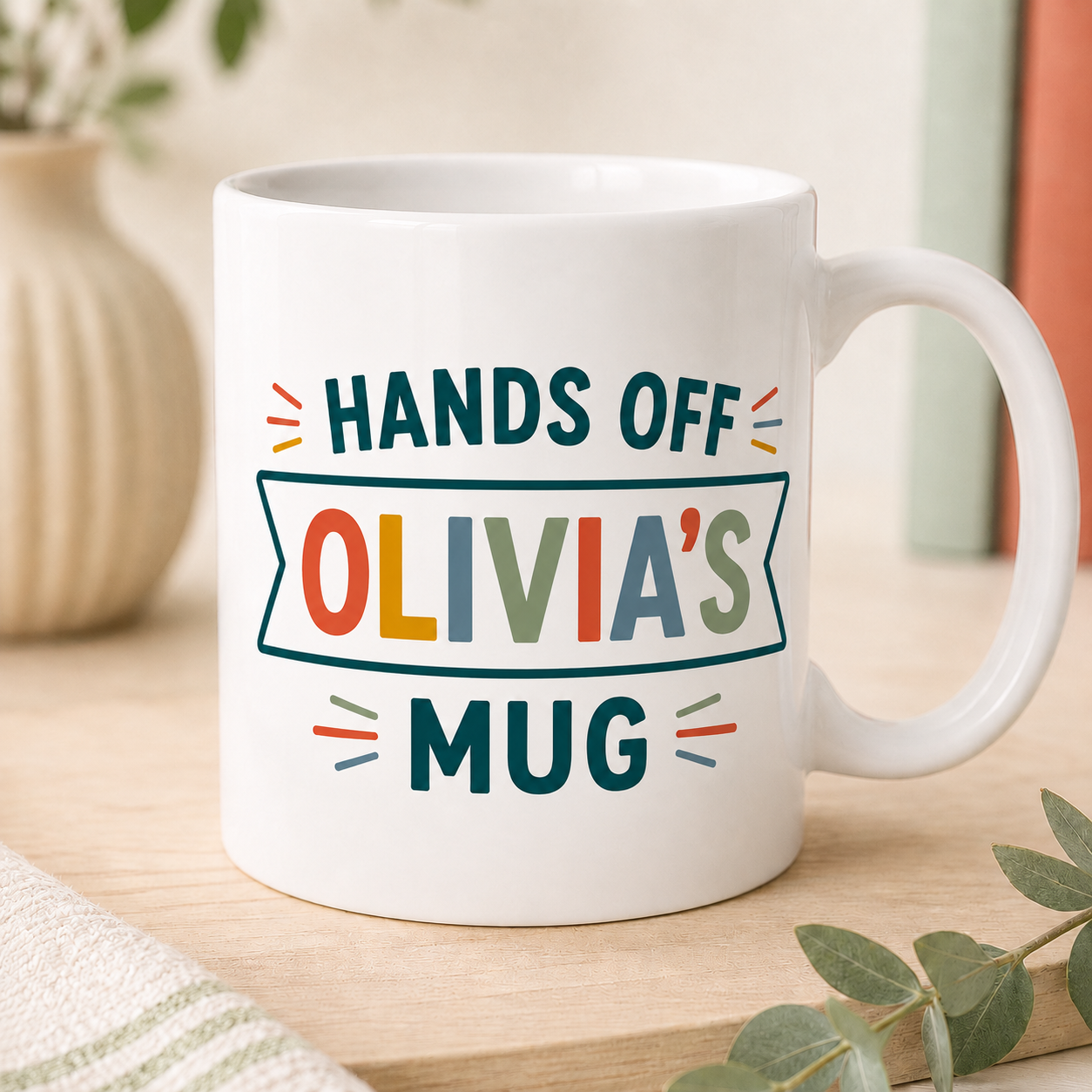 Hands Off Personalised Mug