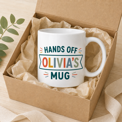 Hands Off Personalised Mug